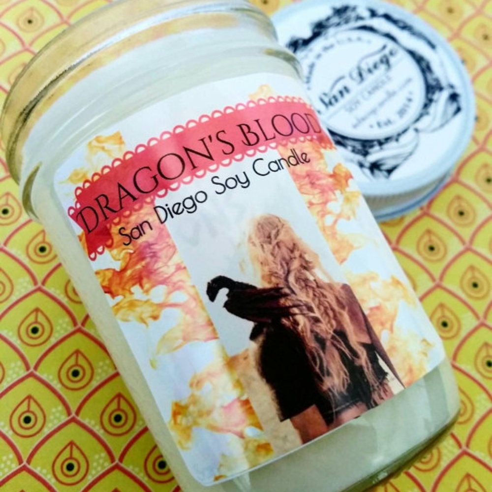 Dragon's Blood scented soy candle